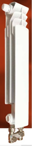 Element Grzejny, lewy dolny, kątowy, Armatura, aluminiowy grzejnik
