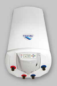 Elektryczny podgrzewacz wody Elektromet WJ-SQ AQUA Nordic COMBI Elektronik - 120 l  pionowy emaliowany w poliuretanie kwadratowy