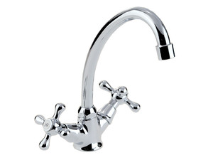 Bateria Hydroland Retro zlewozmywakowa stojąca chromowana